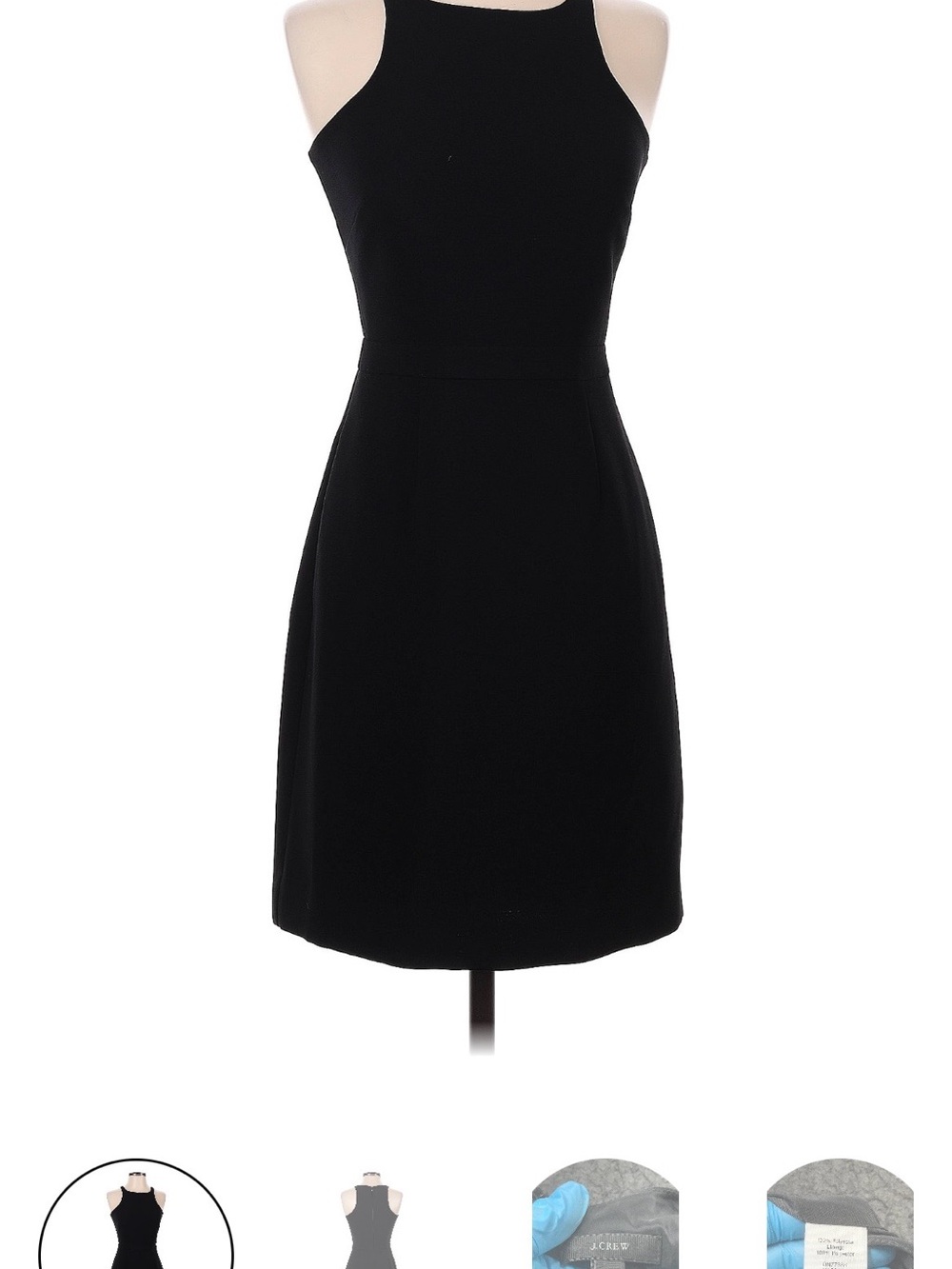 J. Crew Black Sleeveless Midi Dress